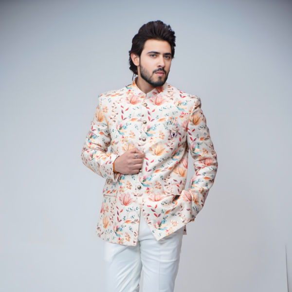 White Classic Bandhgala Suit