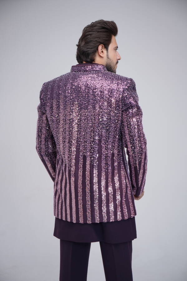 Golden work Classic Indo-western Suit - Image 4
