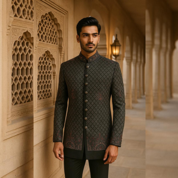 Black Classic Indo-western Suit
